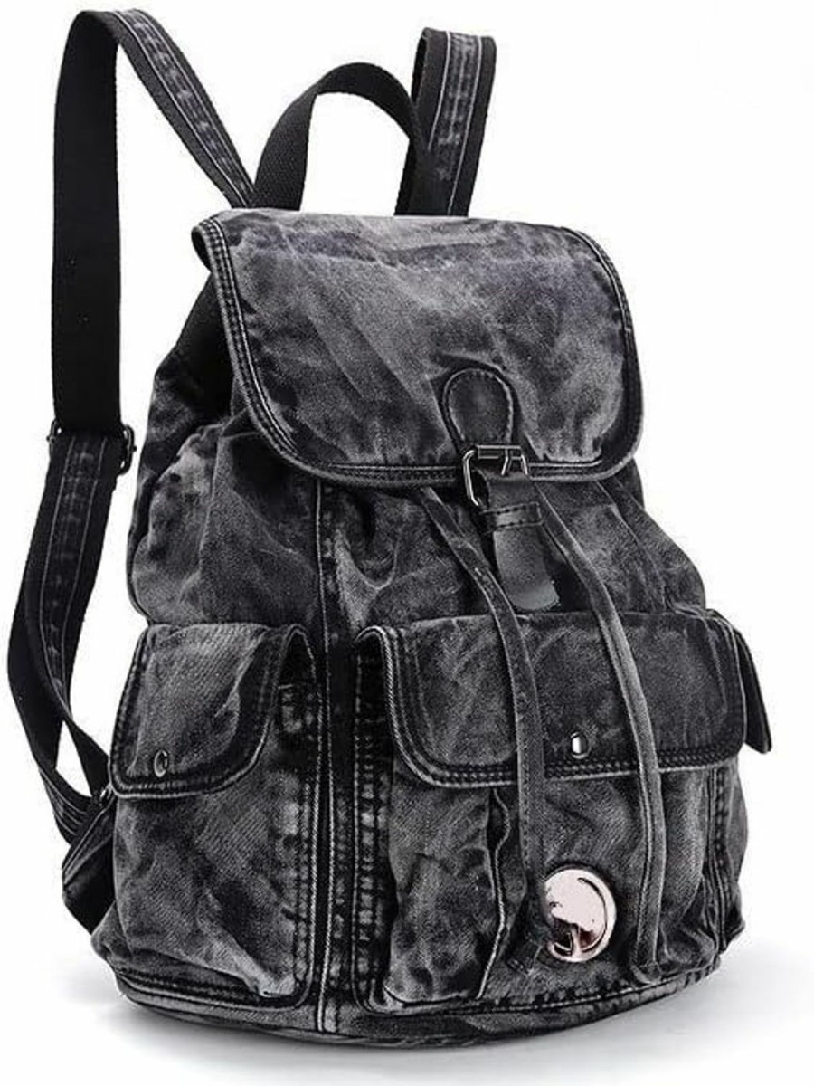 Backpack Handbags | Alice Fan Alice Fan Fashion Denim Women Casual Backpack Large Capacity Jeans Shoulder Bag Female Travel Backpack Bag