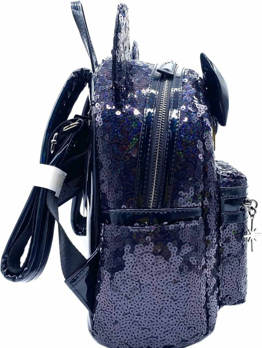 Backpack Handbags | Loungefly Loungefly X Lasr Exclusive Disney Celestial Dreams Black Holographic Sequin Minnie Mini Backpack - Fashion Cosplay Disneybound Cute Backpacks