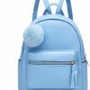 Backpack Handbags | IHAYNER Ihayner Mini Backpack Purse For Girls Teens Women Purses Pu Leather Pom Backpack Shoulder Bag With Charm Tassel