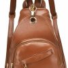 Backpack Handbags | BAG WIZARD Small Leather Convertible Backpack Sling Purse Shoulder Bag For Women