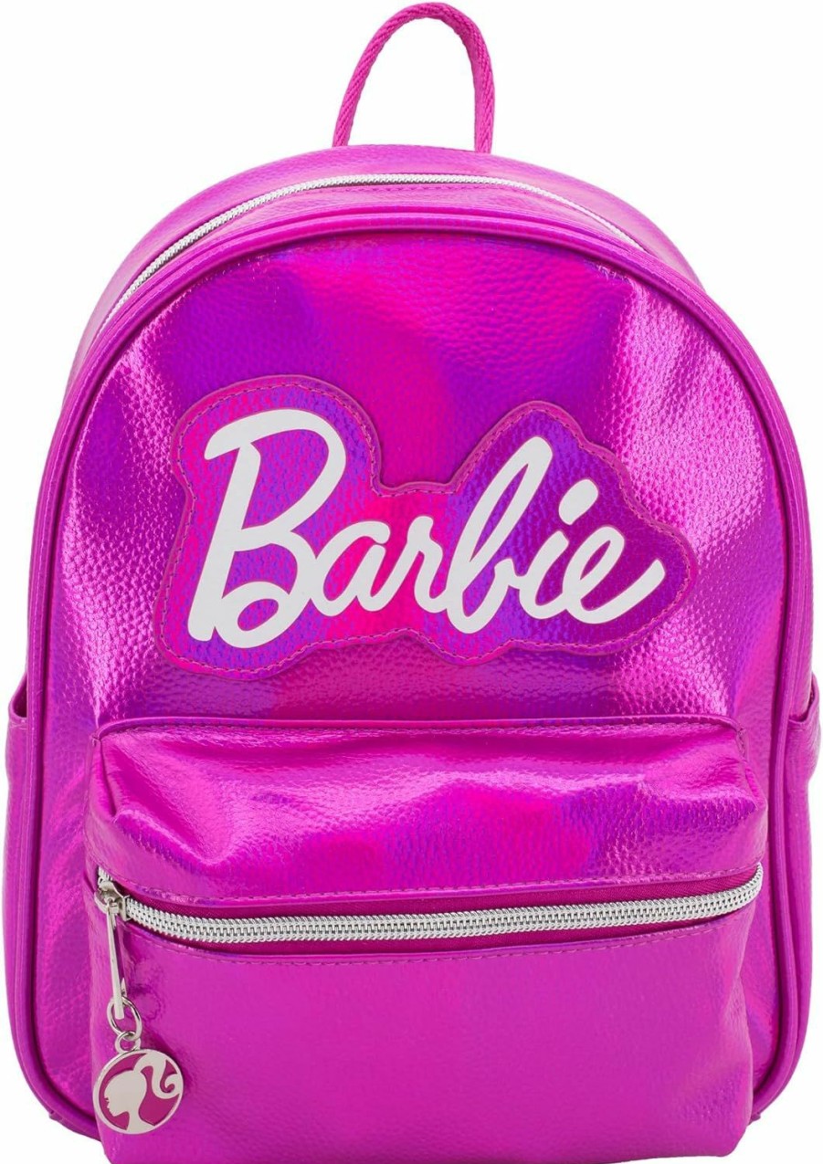 Backpack Handbags | AI ACCESSORY INNOVATIONS Ai Accessory Innovations Barbie Iconic Vegan Leather Cosplay Mini Backpack Purse, 10.5 Inch, Barbie Pink