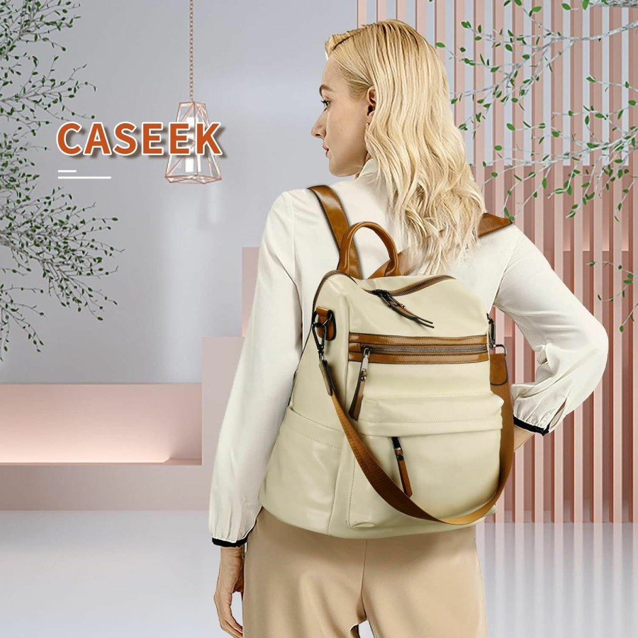 Backpack Handbags | CASEEK Caseek Women Backpack Purse Fashion Leather Backpack Purse Designer Convertible Backpack Purse Multipurpose Shoulder Bags Casual Travel Bag Backpack For Women