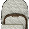 Backpack Handbags | Michael Kors Michael Kors Michael Michael Kors Jaycee Large Zip Pocket Backpack Bundled With Large Continental Wallet/Wristlet Purse Hook (Signature Mk Vanilla)