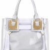 Backpack Handbags | SMALLBLUER Smallbluer Women Small Jelly Purse And Handbag 2Pcs Transparent Top Handle Shoulder Bags Satchel