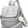 Backpack Handbags | BAG WIZARD Bag Wizard Mini Backpack Purse For Women Fashion Faux Leather Buckle Flap Backpack Grey