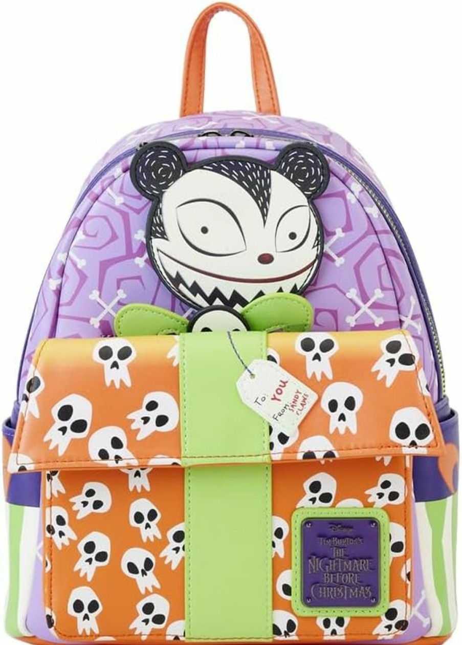 Backpack Handbags | Loungefly Loungefly Disney Nightmare Before Christmas Scary Teddy Present Glow Mini Backpack