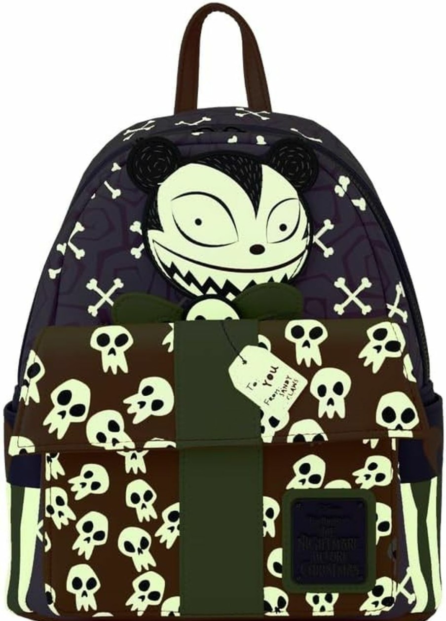 Backpack Handbags | Loungefly Loungefly Disney Nightmare Before Christmas Scary Teddy Present Glow Mini Backpack