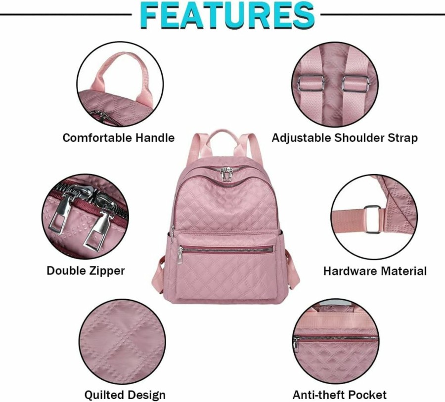 Backpack Handbags | NEWHEY Newhey Small Backpack Purse For Women Lightweight Waterproof College Backpack Anti-Theft Oxford Cloth Casual Fashion Stylish