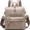 Backpack Handbags | JEN & CO. Jen & Co. Convertible Backpack Purse - Backpack Purse For Women Guitar Strap Purse Amelia Convertible Backpack W/ Guitar Strap, Warm Grey (Bp1993-Wgy)