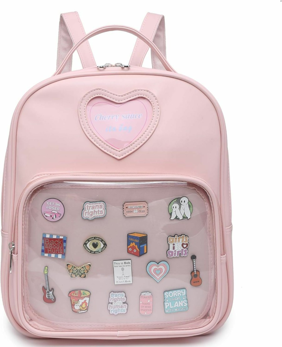 Backpack Handbags | CHERRY SAUCE Cherry Sauce Ita Bag Backpack Heart Shaped Purse Jk Uniform School Bags For Anime Pins Display With Insert