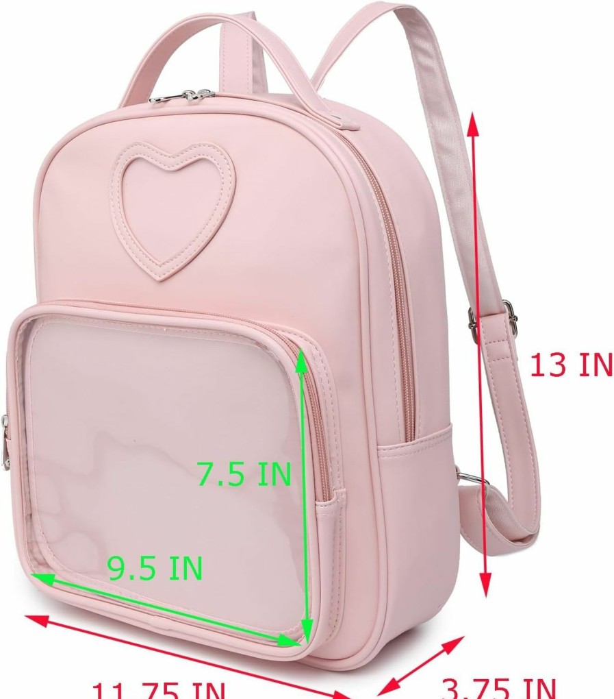 Backpack Handbags | CHERRY SAUCE Cherry Sauce Ita Bag Backpack Heart Shaped Purse Jk Uniform School Bags For Anime Pins Display With Insert