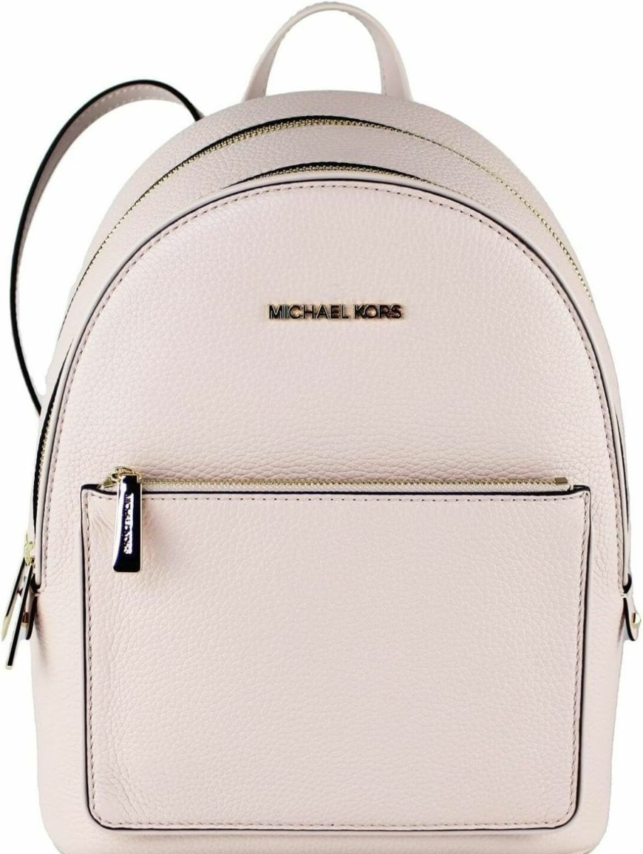 Backpack Handbags | Michael Kors Michael Kors Adina Kenly Backpack Powder Blush Pink Pebbled Leather