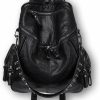 Backpack Handbags | Ro Rox Ro Rox Calamity Womens Pu Punk Gothic Uni Studded Backpack - Black