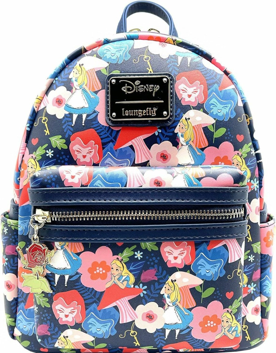 Backpack Handbags | Loungefly Loungefly X Lasr Exclusive Disney Alice In Wonderland Golden Afternoon Aop Mini Backpack - Fashion Cute Purses Backpacks