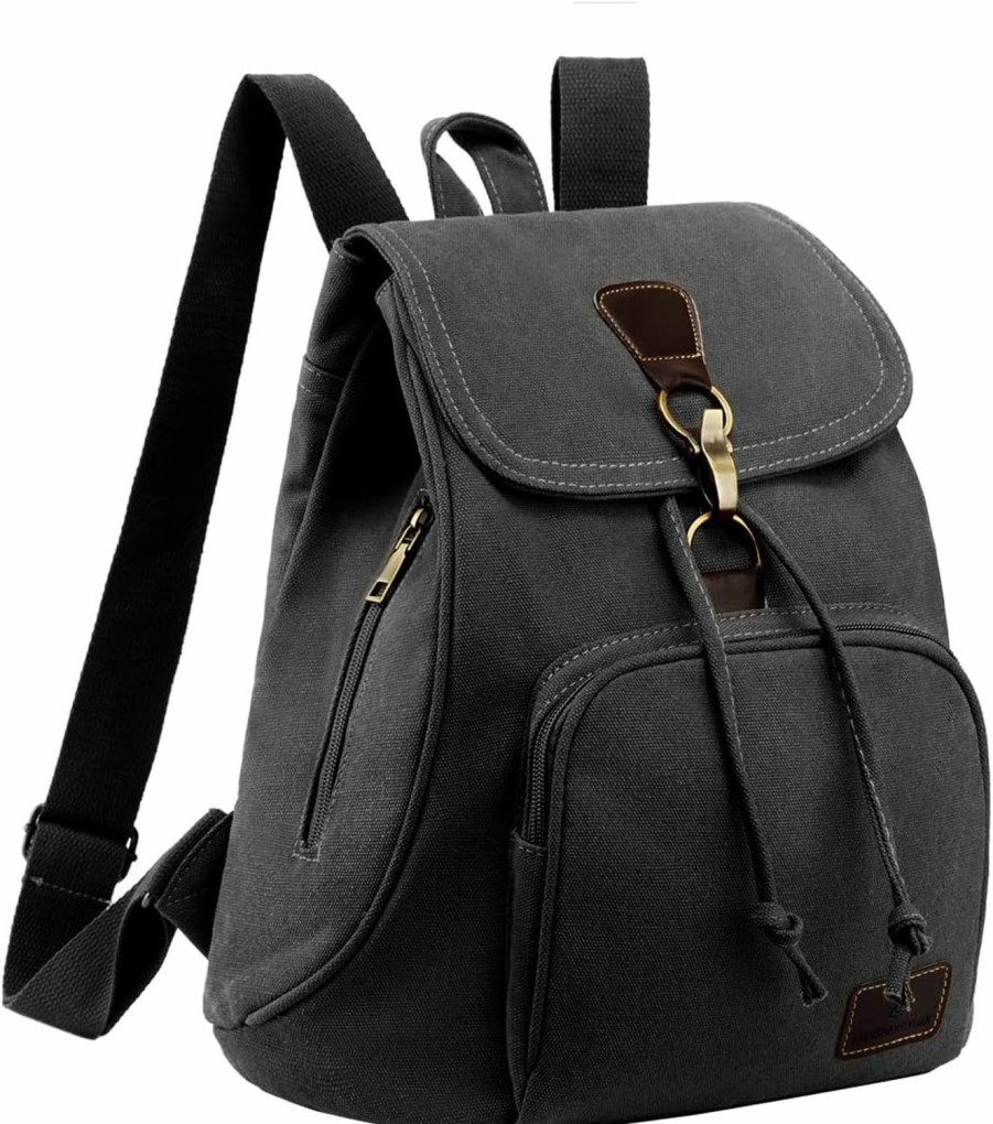 Backpack Handbags | Eshow Eshow Canvas Backpack Purse For Women Canvas Backpacks Small Casual Daypack For Men Women Anti-Theft Work Daily