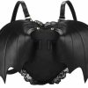 Backpack Handbags | AlwaySky Women Backpack Novelty Bat Wings Daypack Gothic Purse Punk Lace Lolita Bag Lady, Black