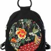 Backpack Handbags | Jursccu Jursccu Casual Women Backpack Vintage Embroidered Backpack Purse Canvas Shoulder Bag Travel Handbag